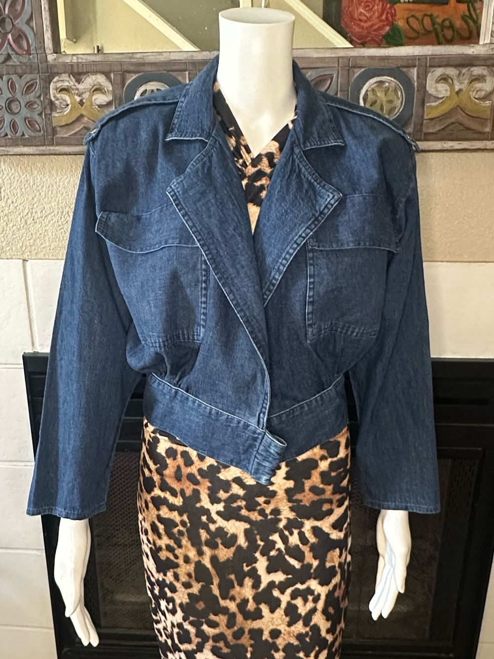 Fads Express VTG Denim Jean Jacket Size 9 Armpit To Armpit 21.5” Length 19”